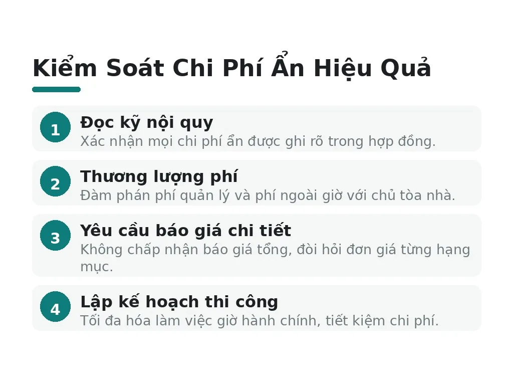 Làm Sao Để Kiểm Soát Và Thương Lượng Chi Phí Ẩn Hiệu Quả?