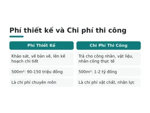 Phí thiết kế và Chi phí thi công