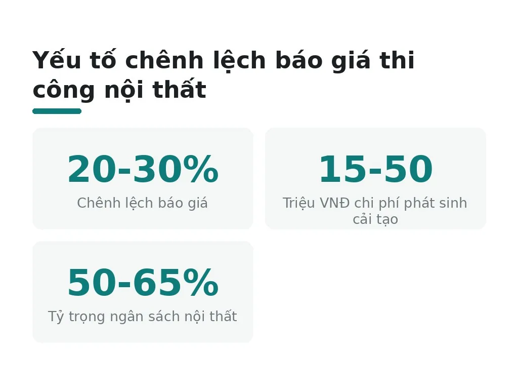 Yếu tố khiến báo giá mỗi đơn vị chênh lệch