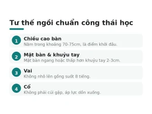 Tư thế ngồi chuẩn công thái học