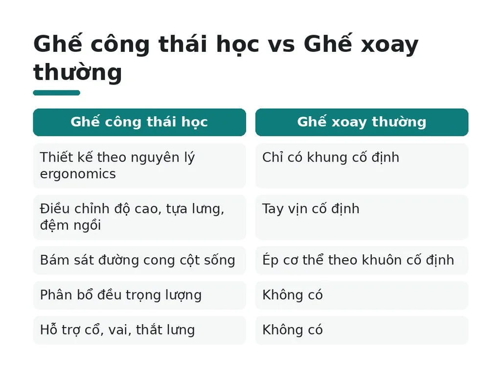Ghế công thái học là gì