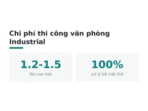 Chi phí thi công văn phòng Industrial