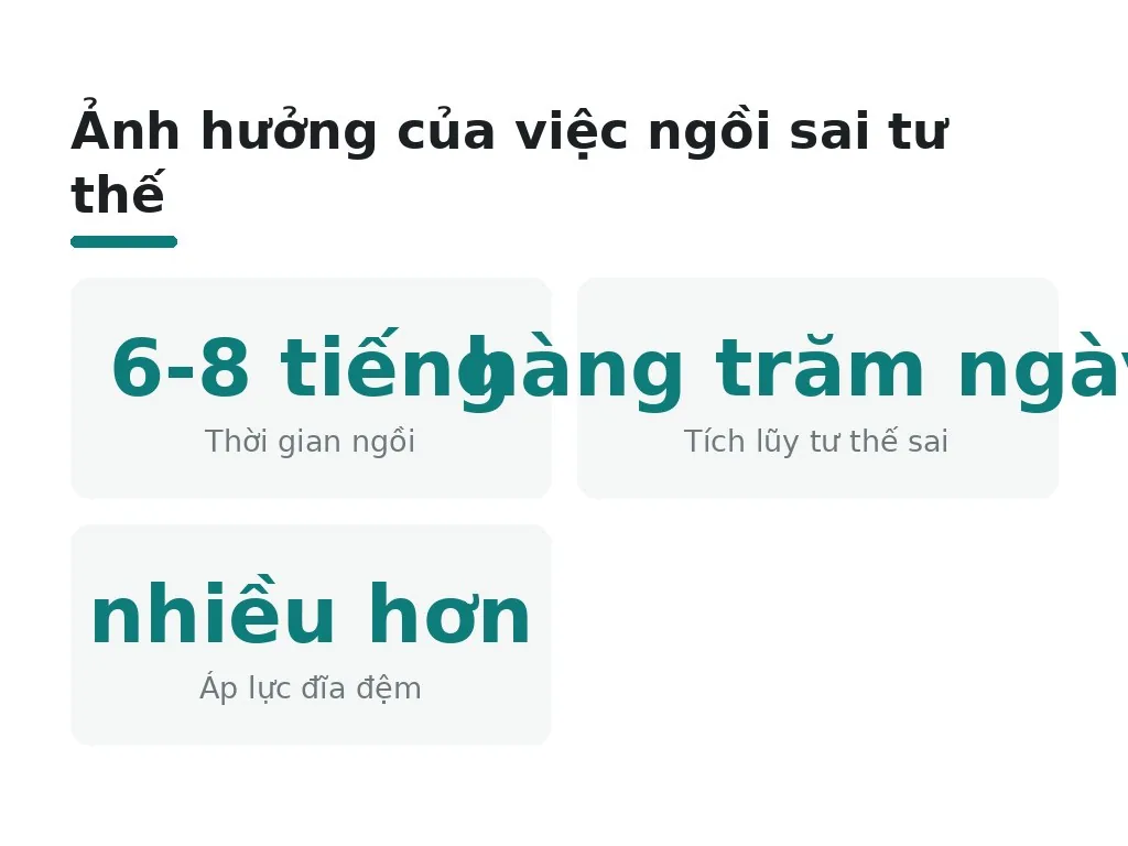 Ảnh hưởng của việc ngồi sai tư thế
