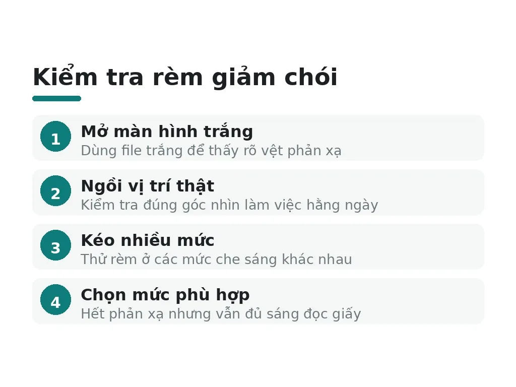Rèm và vật liệu nào giảm phản xạ?
